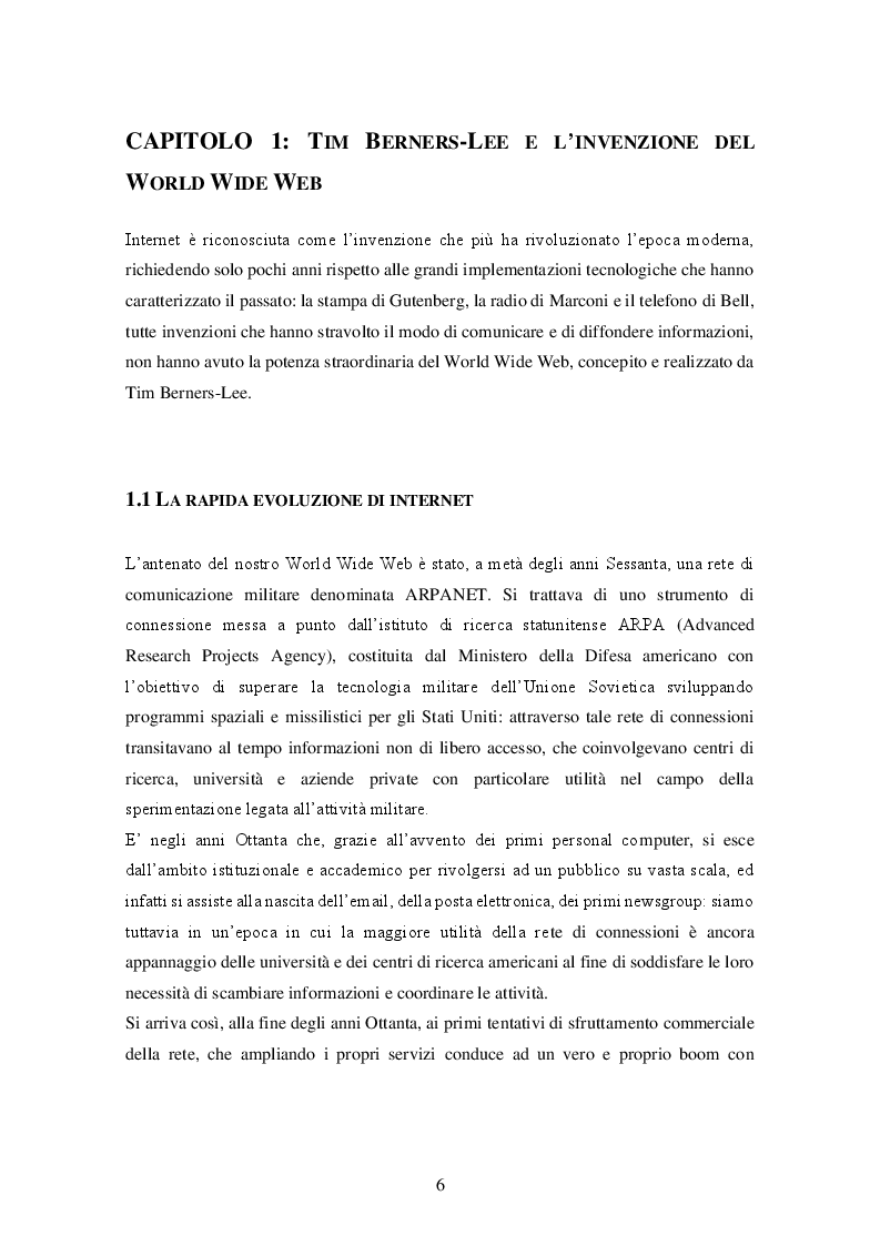 Anteprima della tesi: Tim Berners-Lee tra passato e futuro: dal World Wide Web a Solid, Pagina 4