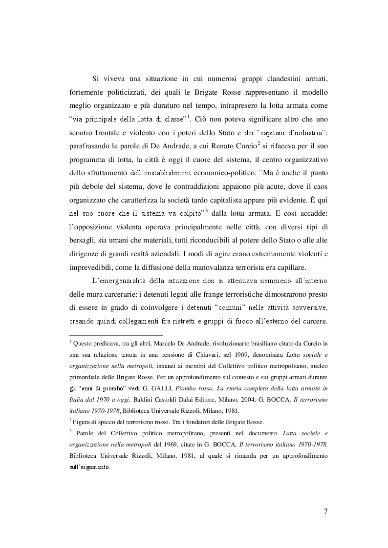 Anteprima della tesi: La degenerazione del regime detentivo speciale in vendetta di Stato, Pagina 3