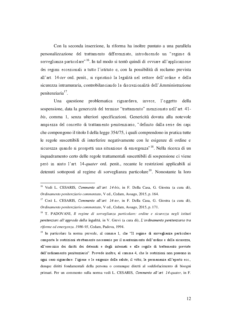 Anteprima della tesi: La degenerazione del regime detentivo speciale in vendetta di Stato, Pagina 8
