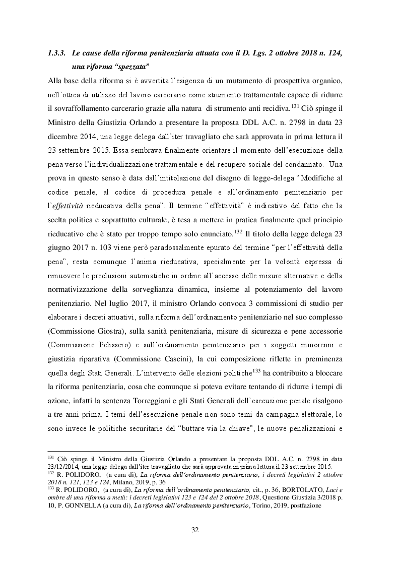 Anteprima della tesi: Il lavoro penitenziario dopo il D. Lgs. n. 124 del 2018, Pagina 13
