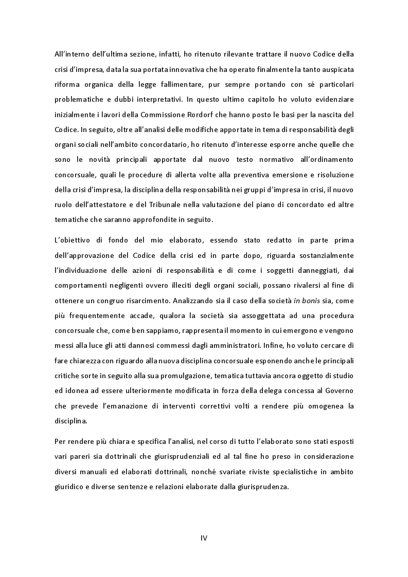Anteprima della tesi: La responsabilità degli organi sociali nel concordato preventivo, Pagina 3
