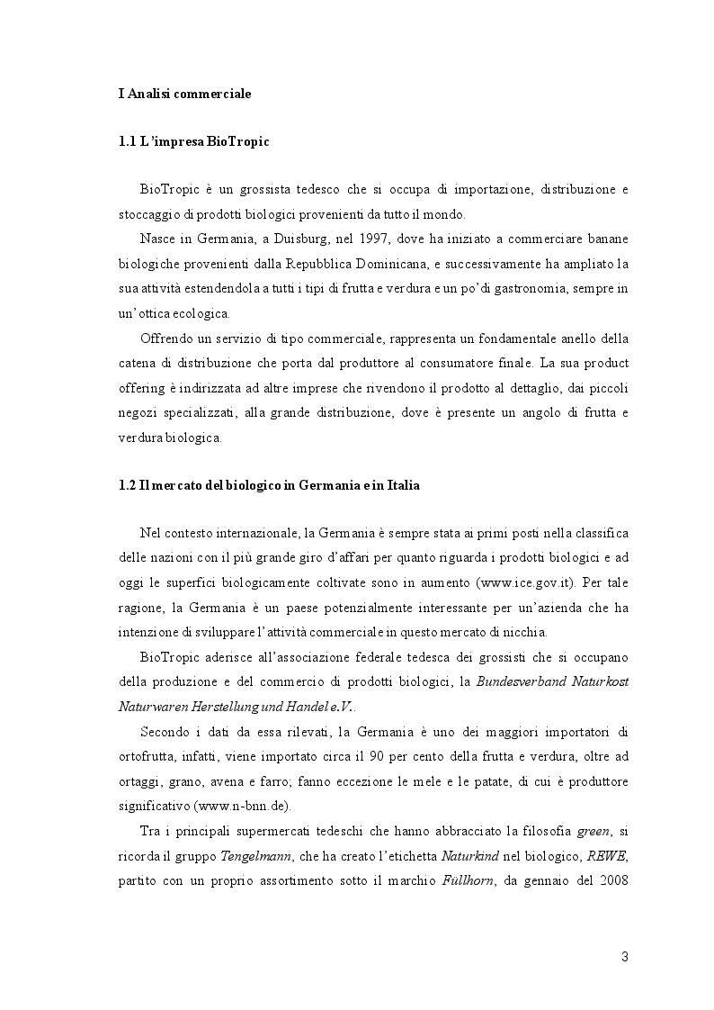 Anteprima della tesi: BioTropic GmbH e il mercato italiano: traduzione del sito aziendale nella strategia di internazionalizzazione, Pagina 3
