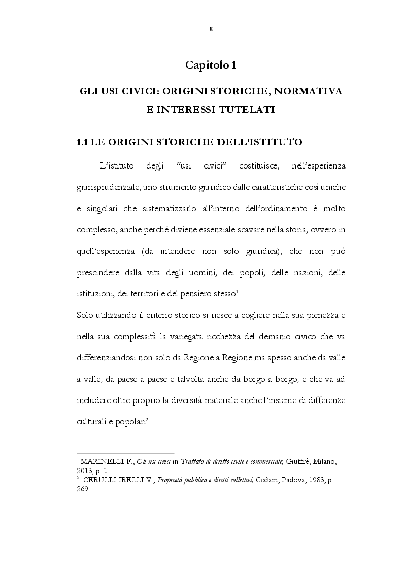 Anteprima della tesi: Gli usi civici e la tutela dell'ambiente, Pagina 5