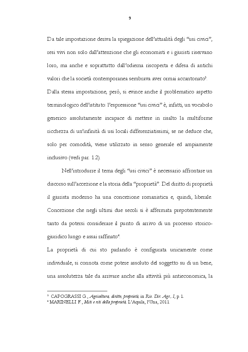 Anteprima della tesi: Gli usi civici e la tutela dell'ambiente, Pagina 6