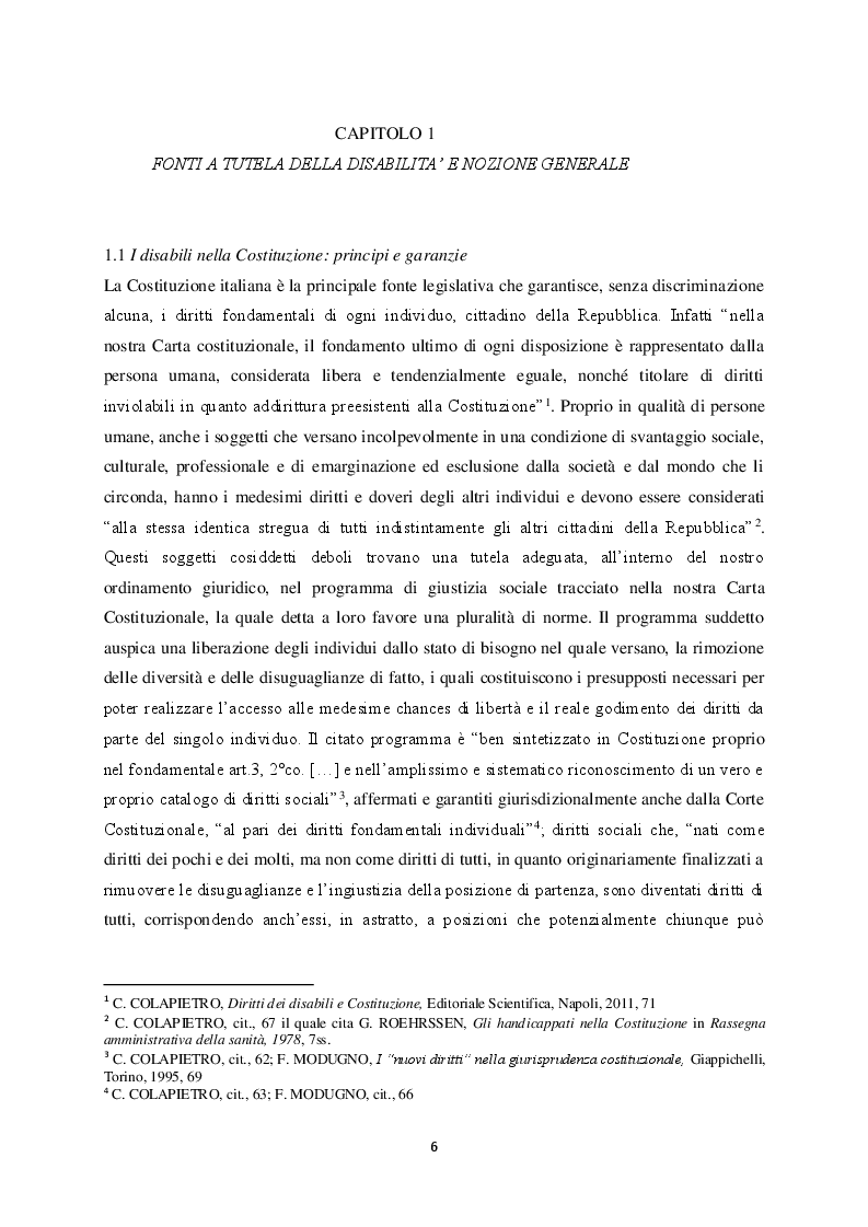 Anteprima della tesi: Il diritto al lavoro dei disabili, Pagina 3
