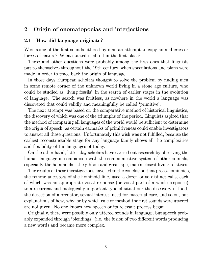 Anteprima della tesi: Onomatopoeias and interjections: An example of their application in poetry and comic strips, Pagina 4