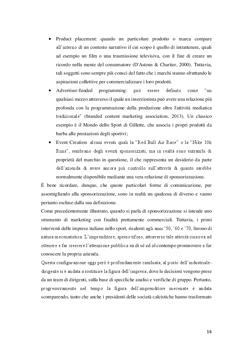 Anteprima della tesi: La sponsorizzazione sportiva quale strumento di marketing nell'era del digitale, Pagina 10