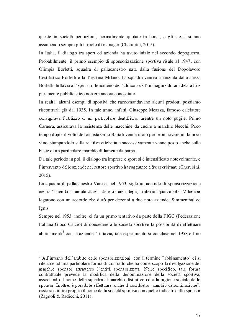 Anteprima della tesi: La sponsorizzazione sportiva quale strumento di marketing nell'era del digitale, Pagina 11