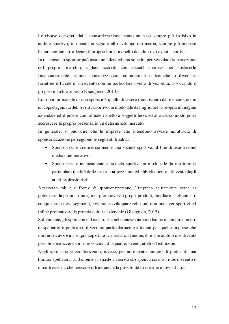 Anteprima della tesi: La sponsorizzazione sportiva quale strumento di marketing nell'era del digitale, Pagina 6
