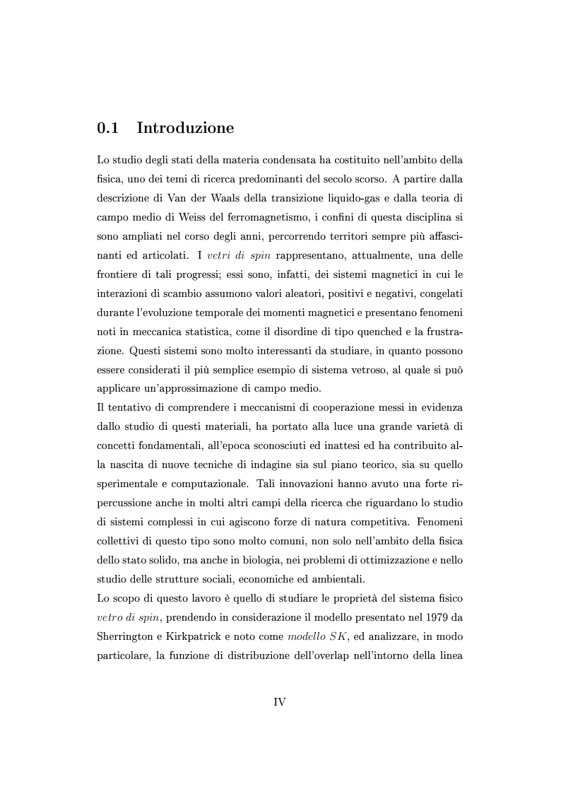 Anteprima della tesi: Distribuzione di probabilità nei vetri di spin vicino alla linea De Almeida Thouless, Pagina 2
