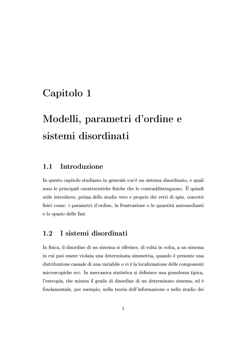 Anteprima della tesi: Distribuzione di probabilità nei vetri di spin vicino alla linea De Almeida Thouless, Pagina 4