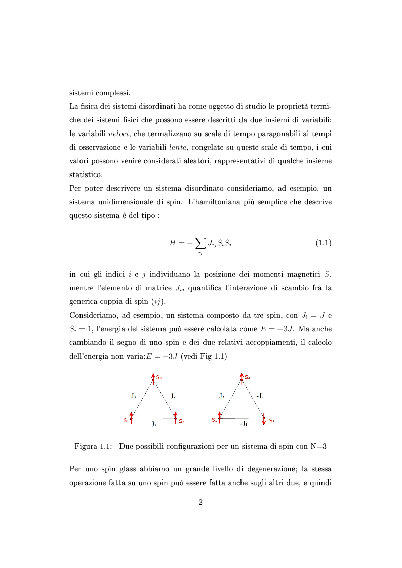 Anteprima della tesi: Distribuzione di probabilità nei vetri di spin vicino alla linea De Almeida Thouless, Pagina 5