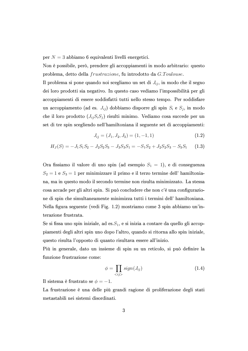 Anteprima della tesi: Distribuzione di probabilità nei vetri di spin vicino alla linea De Almeida Thouless, Pagina 6