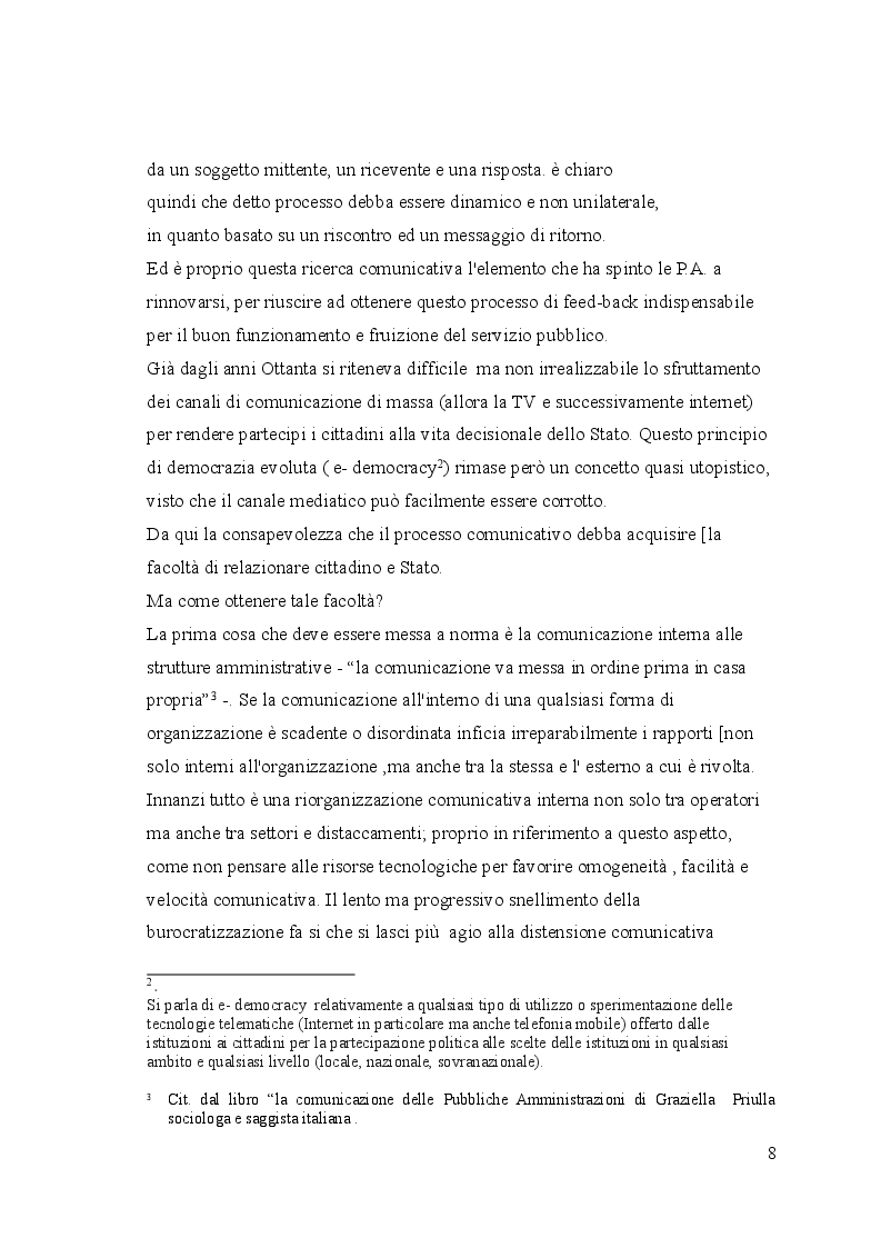 Anteprima della tesi: Il protocollo informatico nelle strutture sanitarie pubbliche e qualità del servizio ai cittadini, Pagina 4