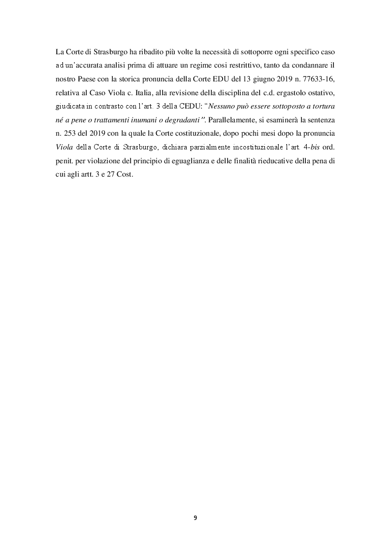 Anteprima della tesi: I diritti umani tra diritto interno e CEDU: la questione delle carceri e del ''fine pena mai'', Pagina 5