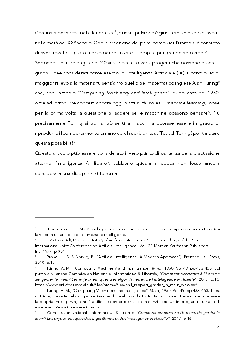 Anteprima della tesi: Responsabilità e Regole dell'Intelligenza Artificiale. Francia e Stati Uniti a Confronto, Pagina 5