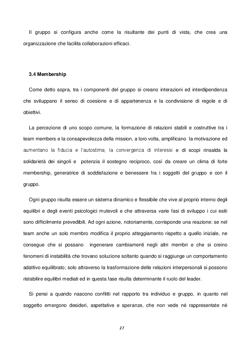 Anteprima della tesi: Dinamiche relazionali e processi comunicativi nei gruppi di aggregazione con particolare riferimento ai business network e alle reti imprenditoriali, Pagina 6