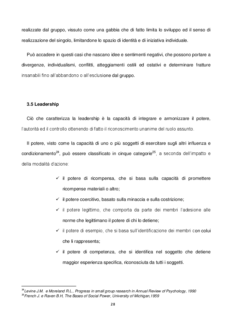 Anteprima della tesi: Dinamiche relazionali e processi comunicativi nei gruppi di aggregazione con particolare riferimento ai business network e alle reti imprenditoriali, Pagina 7