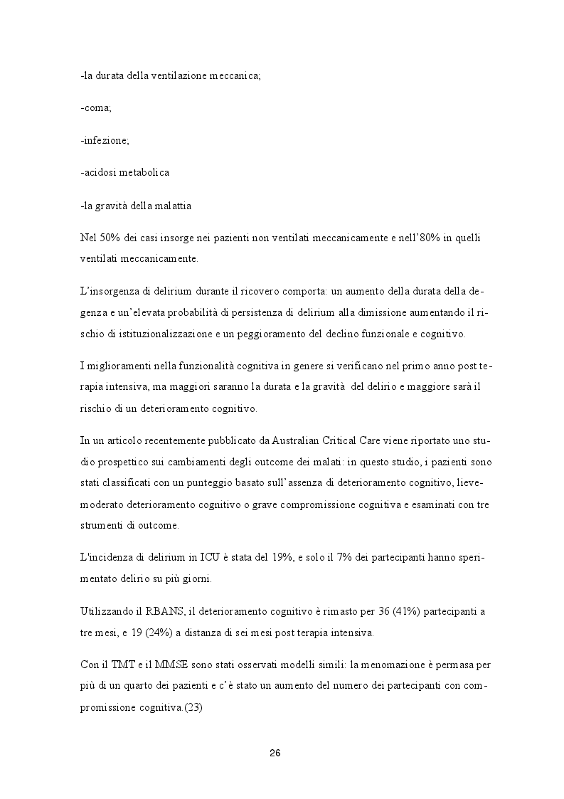 Anteprima della tesi: I ricordi della terapia intensiva: sperimentazione dell'utilità di lettere di dimissione ai pazienti della rianimazione del pronto soccorso nel ridurre il disturbo post traumatico da stress, Pagina 8