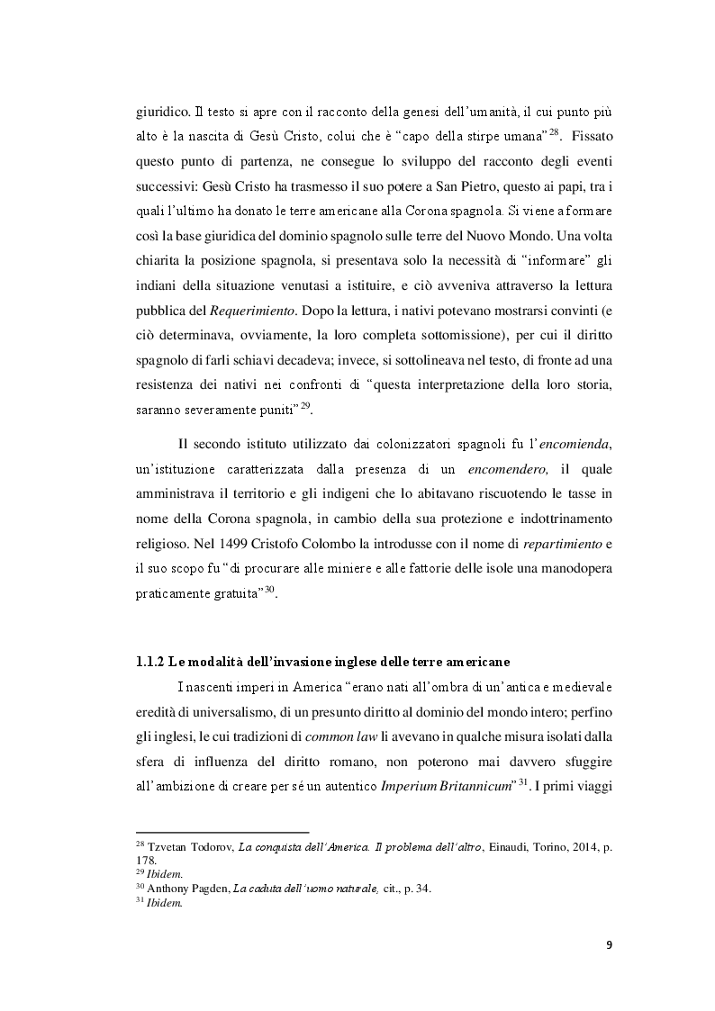 Anteprima della tesi: I Principi di legittimazione dell'espropriazione delle terre dei nativi americani negli Stati Uniti d'America dell'Ottocento., Pagina 10