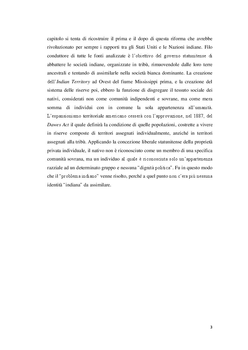 Anteprima della tesi: I Principi di legittimazione dell'espropriazione delle terre dei nativi americani negli Stati Uniti d'America dell'Ottocento., Pagina 4