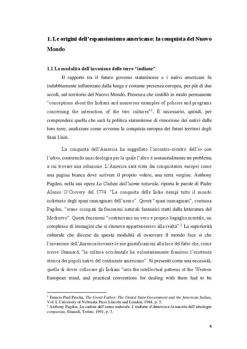 Anteprima della tesi: I Principi di legittimazione dell'espropriazione delle terre dei nativi americani negli Stati Uniti d'America dell'Ottocento., Pagina 5
