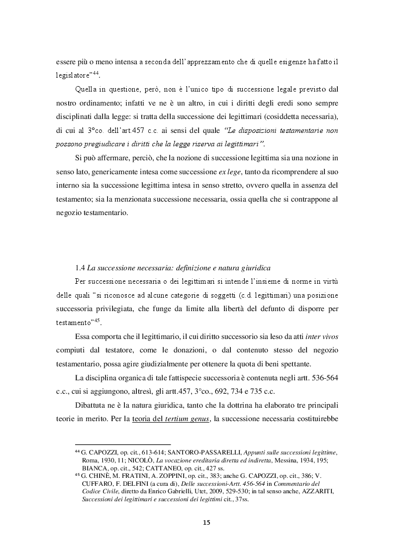 Estratto dalla tesi: La successione necessaria tra diritto sostanziale e tutela processuale