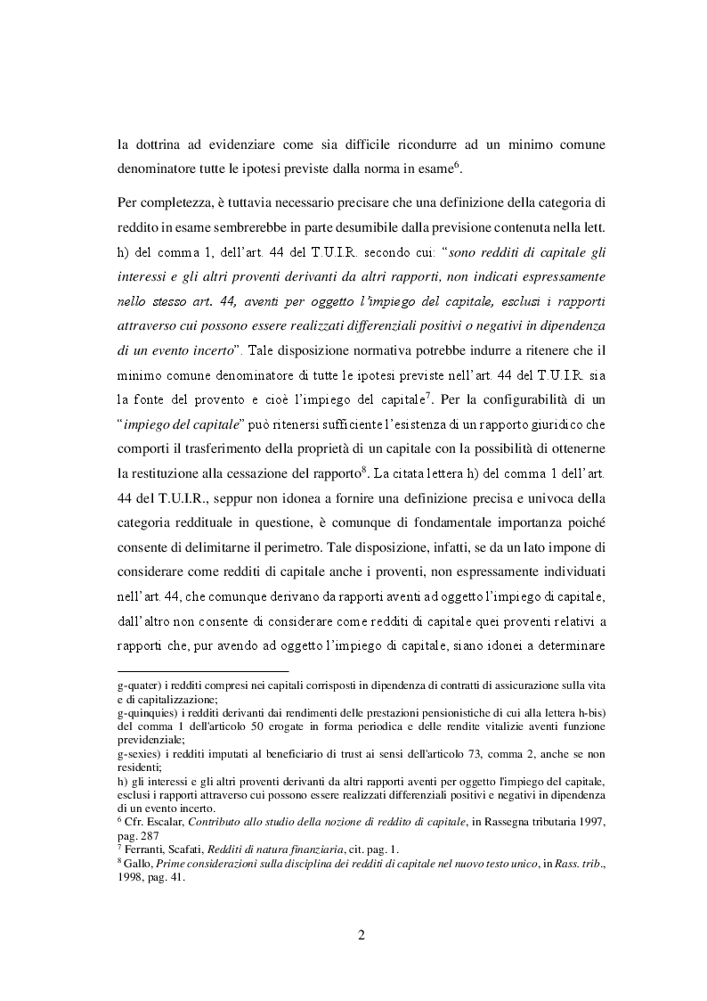 Anteprima della tesi: L'imposizione delle rendite finanziarie nell'ambito della normativa eurounitaria, Pagina 7