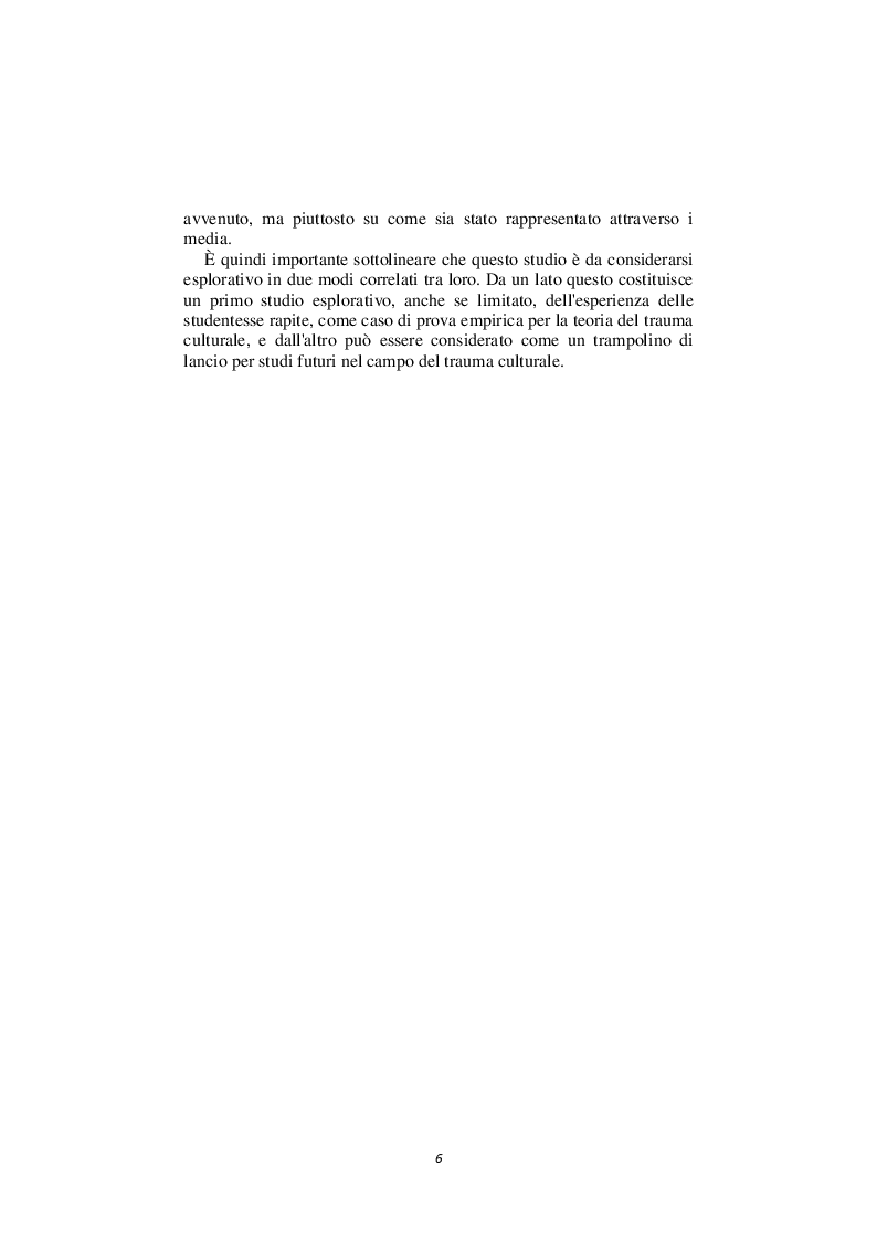 Anteprima della tesi: Un processo di costruzione del trauma culturale: il caso di Boko Haram, Pagina 3