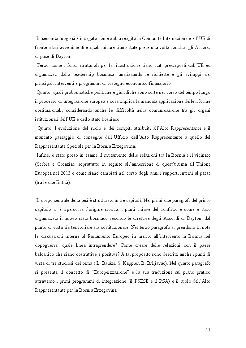 Anteprima della tesi: La Bosnia-Herzegovina nel processo di integrazione europea, Pagina 3