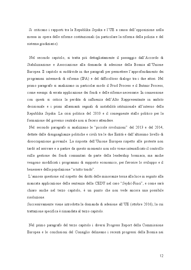 Anteprima della tesi: La Bosnia-Herzegovina nel processo di integrazione europea, Pagina 4