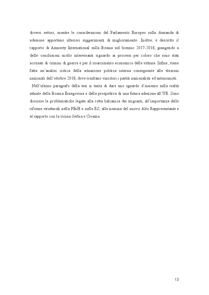 Anteprima della tesi: La Bosnia-Herzegovina nel processo di integrazione europea, Pagina 5
