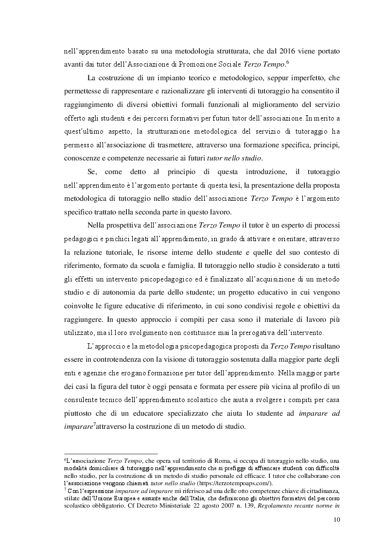 Anteprima della tesi: Il tutor nell'apprendimento. L'esperienza dell'Associazione Terzo Tempo di Roma, Pagina 5