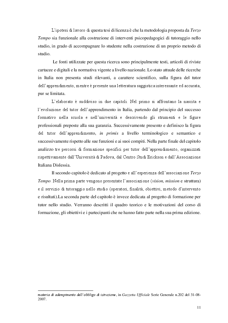 Anteprima della tesi: Il tutor nell'apprendimento. L'esperienza dell'Associazione Terzo Tempo di Roma, Pagina 6