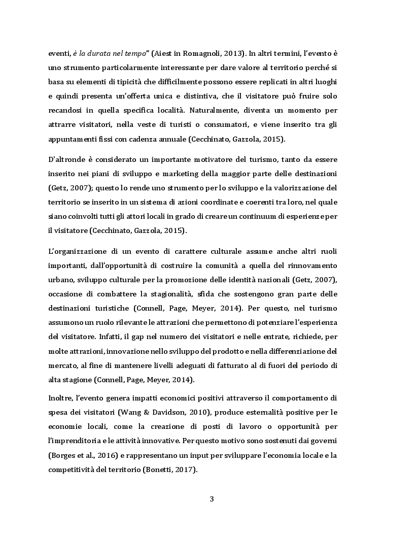 Anteprima della tesi: L'evento come leva strategica dei governi per lo sviluppo del turismo locale. Caso di studio: analisi dei bisogni e del comportamento di spesa dei visitatori durante “La Cavalcata sarda”, Pagina 4