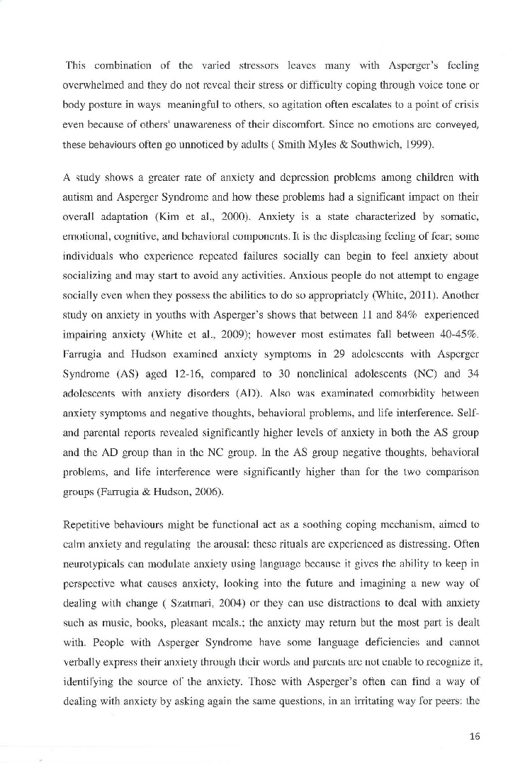 Anteprima della tesi: Teenagers and adults victim of bullying and diagnosed with Asperger's Syndrome: Mindfulness based strategies, Pagina 3