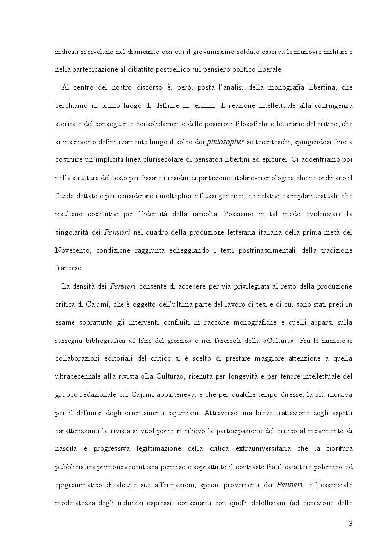 Anteprima della tesi: Arrigo Cajumi critico ''libertino'', Pagina 3