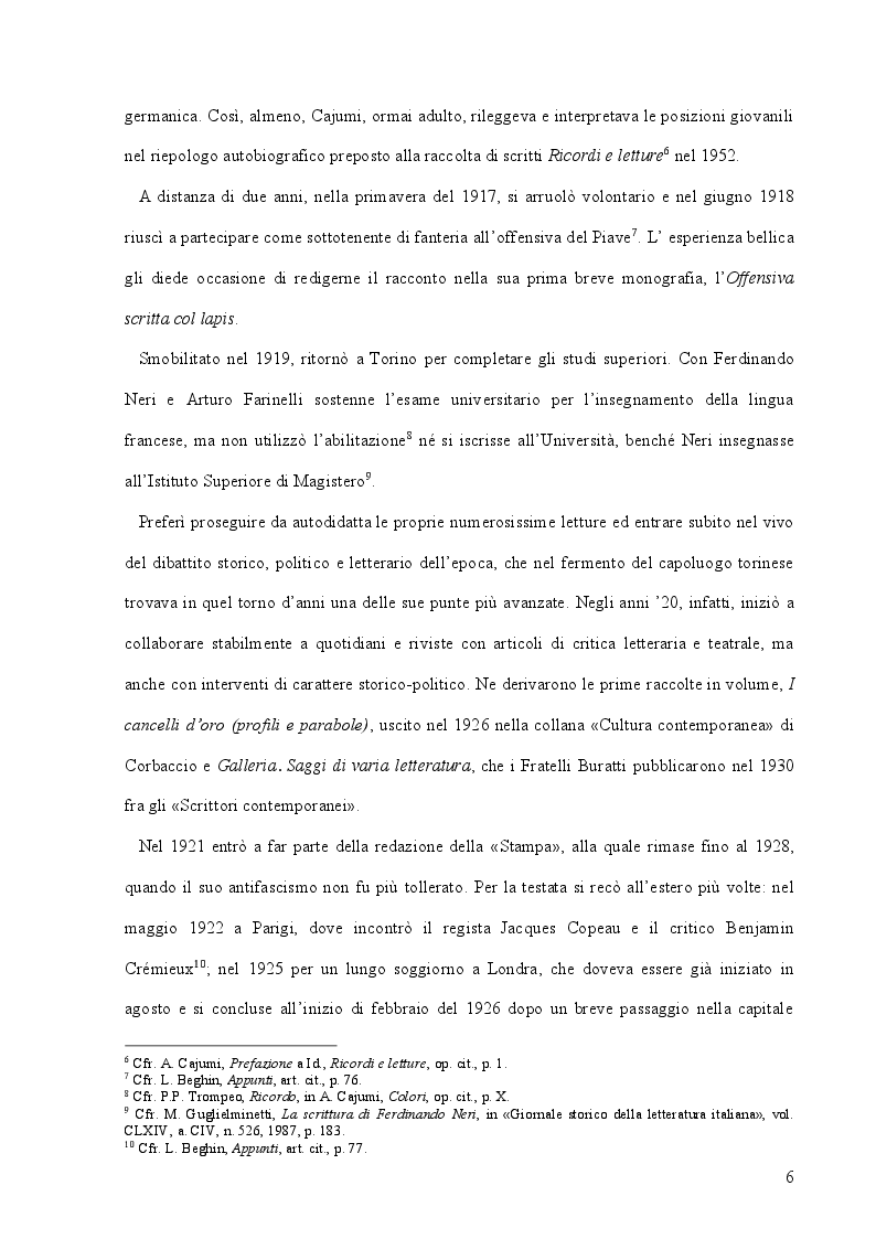 Anteprima della tesi: Arrigo Cajumi critico ''libertino'', Pagina 6