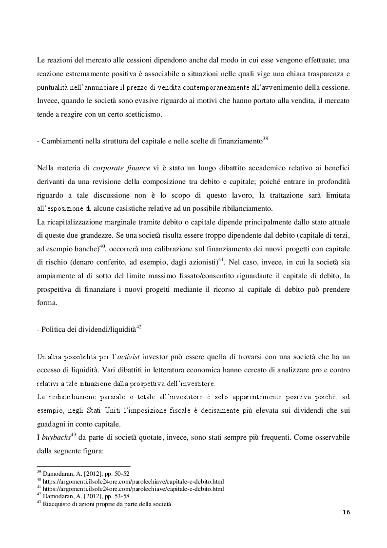 Estratto dalla tesi: Value investing; aspetti teorici ed applicazioni pratiche