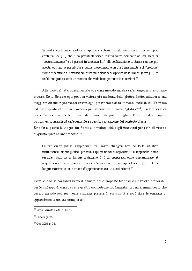 Anteprima della tesi: La didattica del Lessico Francese Lingua Straniera, Pagina 11