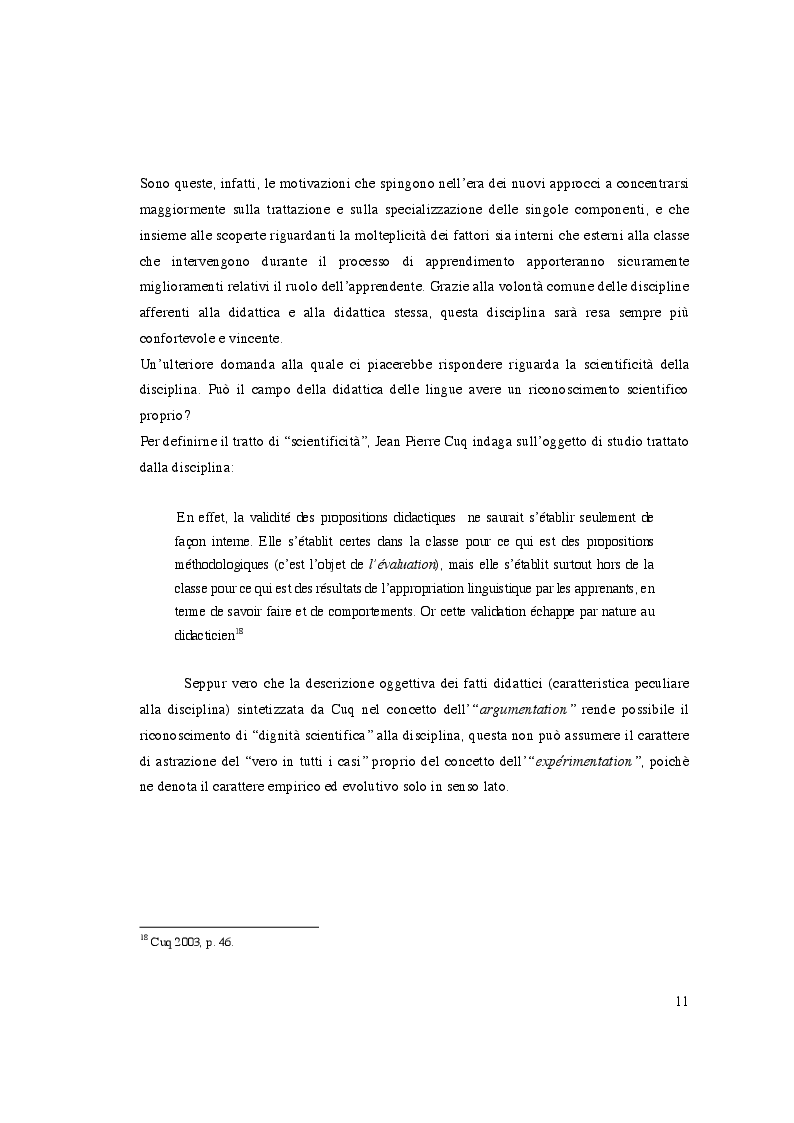 Anteprima della tesi: La didattica del Lessico Francese Lingua Straniera, Pagina 12