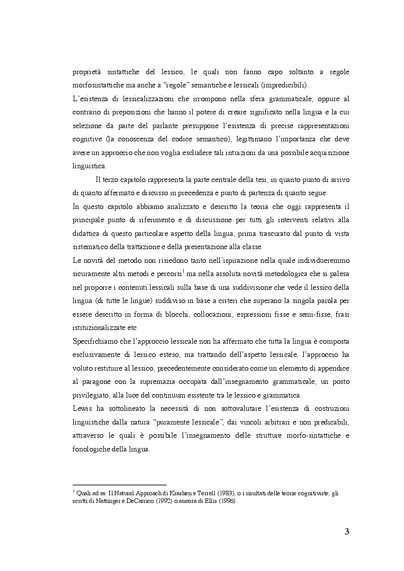 Anteprima della tesi: La didattica del Lessico Francese Lingua Straniera, Pagina 4