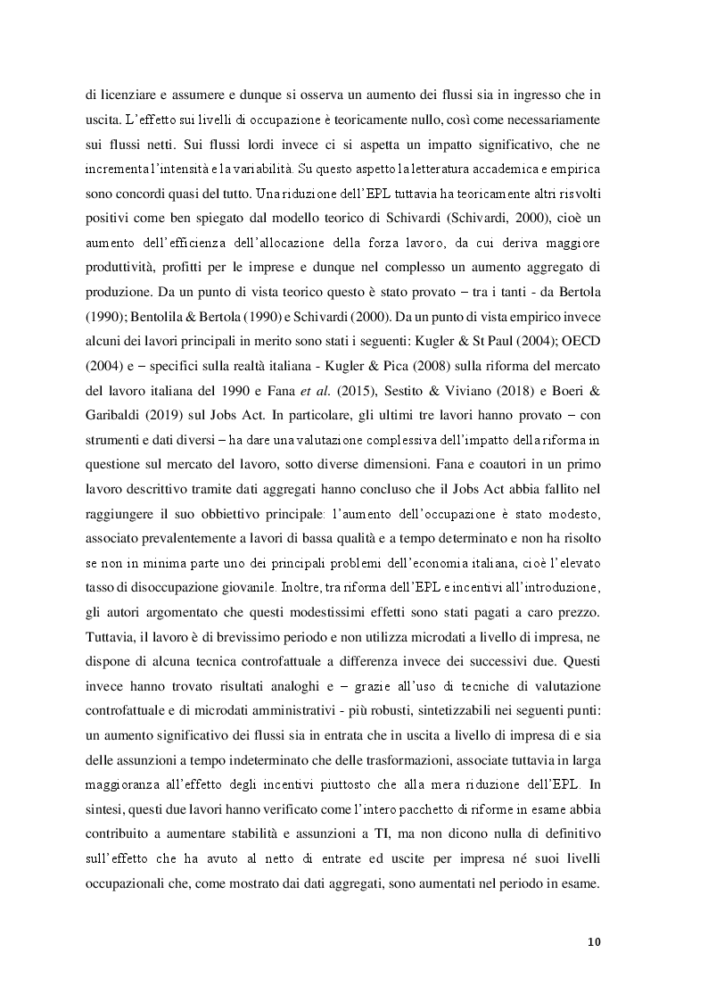 Estratto dalla tesi: Valutazione d’impatto della riduzione di EPL sulla composizione della forza lavoro: evidenza dall’Italia