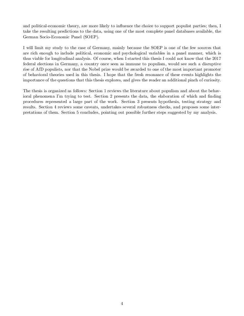 Anteprima della tesi: Demand for Populism: a Behavioural Profiling, Pagina 3