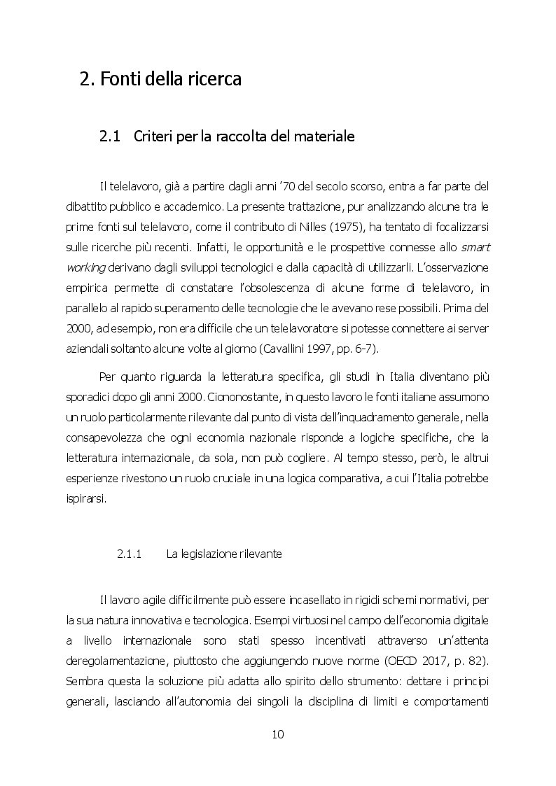Anteprima della tesi: Pubblica Amministrazione e Lavoro Intelligente tra Benefici e Resistenze: dal Telelavoro allo Smart Working, Pagina 5