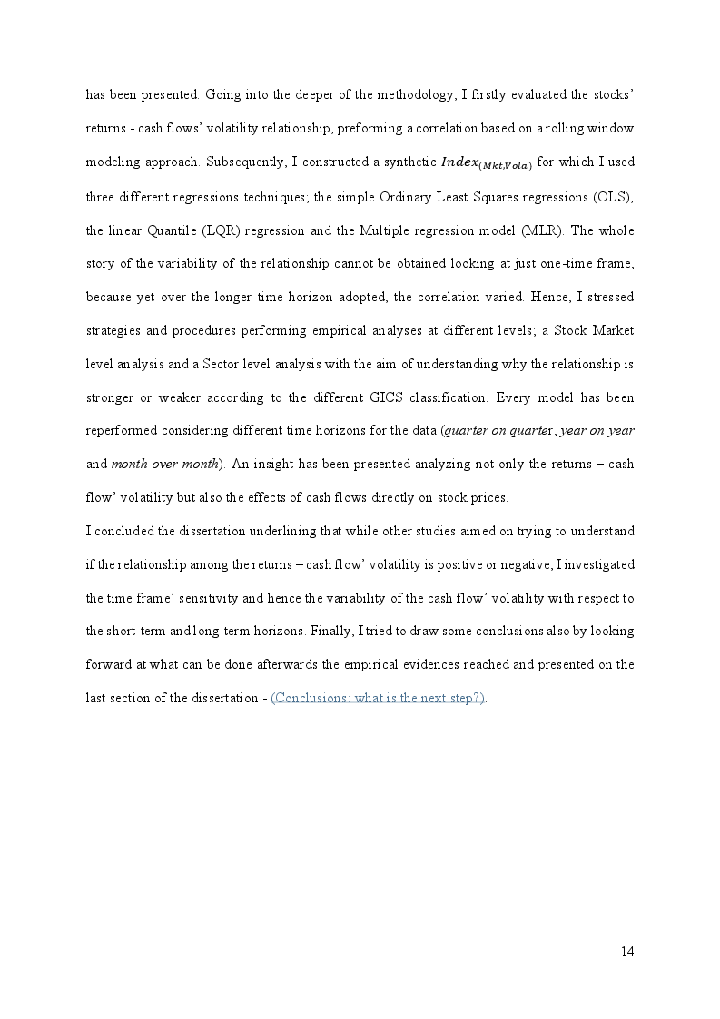 Anteprima della tesi: Stock returns and Cash Flows: a new asset pricing approach, Pagina 5