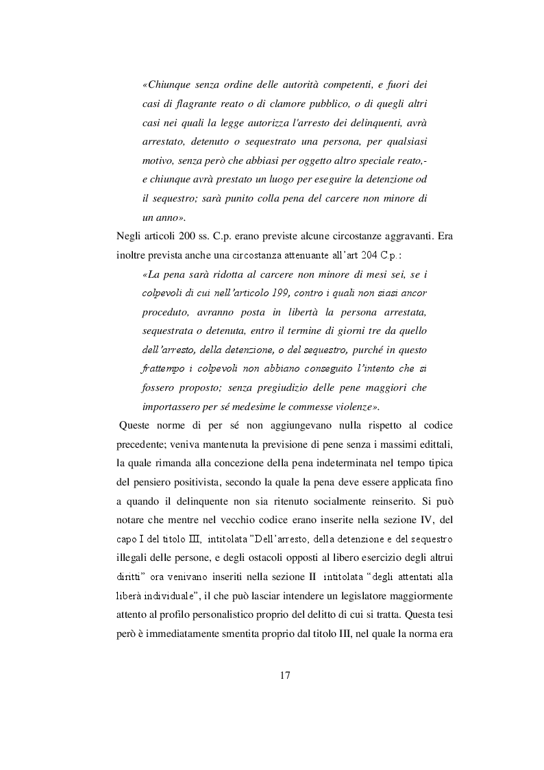 Estratto dalla tesi: Genesi ed evoluzione del sequestro di persona tra ‘800 e ‘900