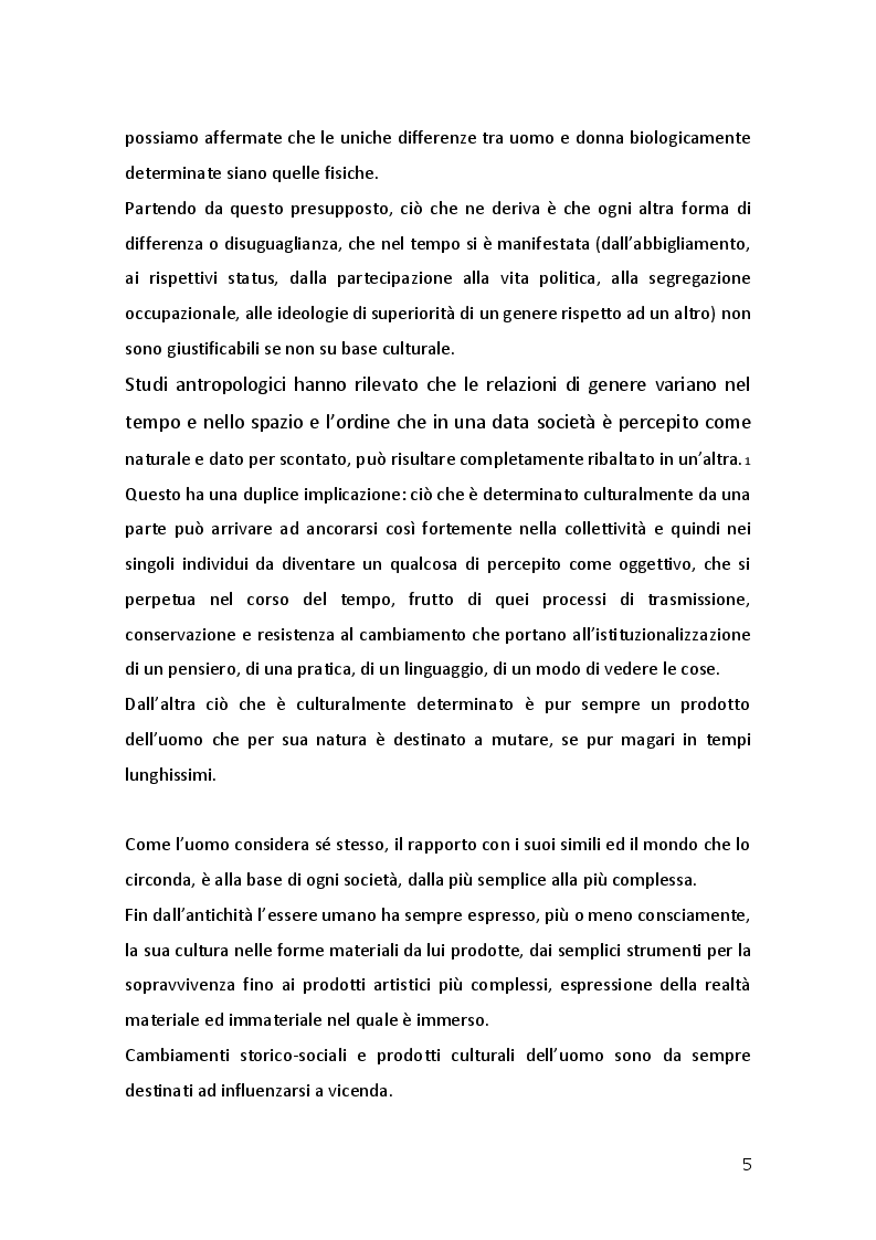 Anteprima della tesi: L'evoluzione della rappresentazione di genere: il caso Calendario Pirelli. Un approccio di sociologia visuale., Pagina 3