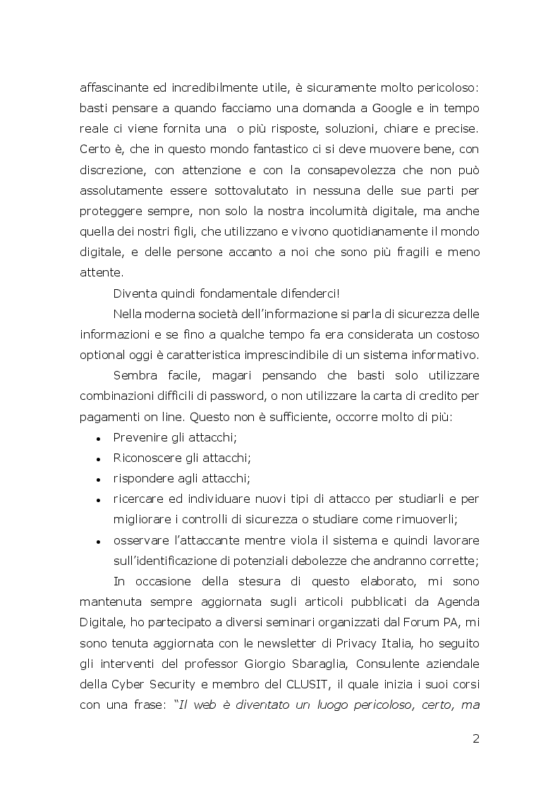 Anteprima della tesi: La sicurezza informatica: come garantire la protezione dei dati e delle reti nel Dipartimento delle Finanze, Pagina 3