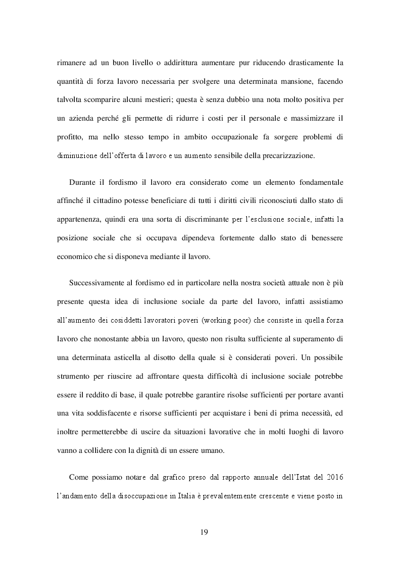 Estratto dalla tesi: Sviluppo, sostenibilità finanziaria ed esperienza italiana del Reddito di Cittadinanza
